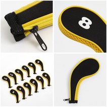 아이언헤드커버 골프헤드 커버 클럽 12P 옐로우