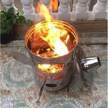 쓰레기 태우기 소형 드럼 소각로 소각난로 스테인레스 연소기, 골드 일반 킹 사이즈 굴뚝 스토브