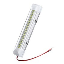 124Pcs 72 LED 바 자동차 인테리어 화이트 스트립 라이트 램프 On오프 스위치 반 캐빈 트럭 캠퍼 보트 캠프, 1PCS