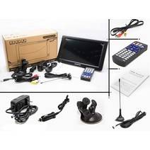 VERFANS 10 인치 고화질 휴대용 TV DVB-T2 ATSC ISDB-T Tdt 디지털 아날로그 미니 자동차 지원 USB SD MP4, 02 DVB-T2