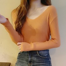 드레스날다 프레쉬팡 브이넥 골지 니트 티셔츠 mtee1392