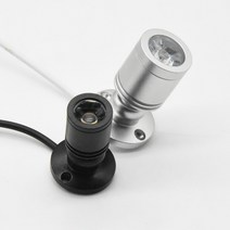 LED USB 5V 스포트 라이트 1W 표면 장착 캐비닛 쇼케이스 카운터 쥬얼리 램프 회전 각도 미니, 07 찬 백색_02 3W_01 Sliver
