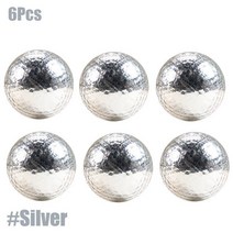 가성비 좋은 골프공 핫템 직경 약 42.7mm 6pcs 도금 골프 공 멋진 경기 목표, 05 Silver