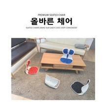 올바른 체어 바른자세 의자 체형 교정 커브 체어 허리 디스크 보호 보조 등받이의자, 레드