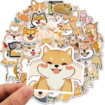 시바견 허스키 세퍼드 웰시코기 고양이 애완동물 리무버블스티커 모음 폰꾸 다꾸 폴꾸 감성꾸미기 세트 50매
