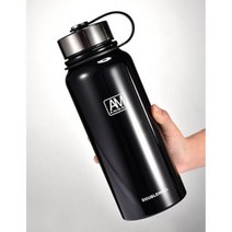 AM 스텐 보온병, 블랙, 1.1L