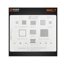 램카드 ddr4 8기가 4기가 16기가 GB Amaoe BGA Reballing 스텐실 템플릿 MacBook 1-9 모델/A1706 /A1707 A2159-T2/ A1989 /pr, [02] Mac 2