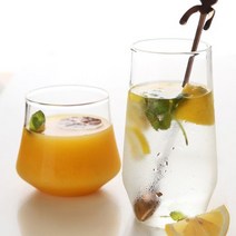 심플 내열유리 튤립컵 450ml 유리컵 커피잔 DR48.리빙톡톡