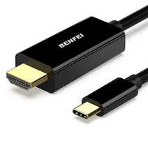 BENFEI USB C to HDMI 케이블 타입C 91.4cm3피트 썬더볼트 3 호환 맥북 프로 202020192018 에어아이패드 2018 삼성 갤럭시 S10S9 서피스 B용, 3 Feet_Black