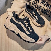 YISOKO 아버지 신발 여자 날씬해 보이다 ins 붐 2022 춘추 ins 캐주얼 두꺼운 밑창 학생 증가 운동화 가을 붐