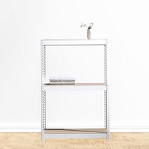 앵글선반 철제 창고 다용도실선반 3단 1000 x 300 x 600, 화이트, 9mm 양면코팅 보드