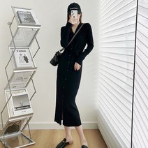 블랙 니트 원피스 고급스런 퀼팅 점퍼 세트 여성 정장 상하의 투피스 오피스룩 사무실 스커트 자켓 코디끝
