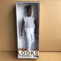 Looks 바비 패션 컬렉션 인형 룩스 컬렉션 인형 다관절 가동 피규어, D