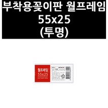 아트사인 월프레임 부착용꽂이판 투명 뒷판 55x25mm 0936