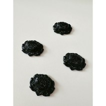 [그레이스샵] 리본공예 수공예 한복 액세사리 만들기 재료 의류 부자재 DIY 블랙 유리 연꽃 1pcs