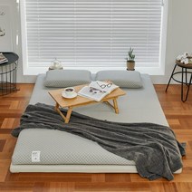 스너그홈 천연라텍스 매트리스 토퍼 싱글 그레이 3cm