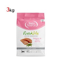 퓨어비타 캣 그레인프리 연어 3kg 고양이사료, 1개
