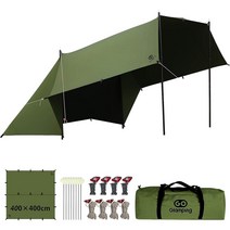 GOGlamping HENGEN 원터치텐트 차박 글램핑 캠핑용품 장비 대여 렌탈 자외선차단 그늘막, 블랙(2.95m) HENGEN＋