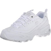 Skechers 여성용 딜라이트 메모리 폼 스니커즈 운동화 화이트 실버 7 M US