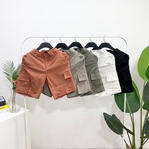 바이코드 NG 여름 S-3XL 텐션스판 린넨 반밴딩 5부 카고 데일리템 반바지(5컬러)