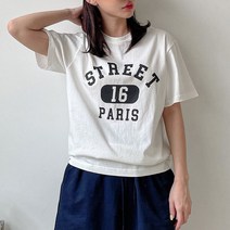 퍼니걸스 5027 데일리 실켓 레터링 반팔 티셔츠 여성의류