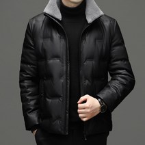남자 가죽 자켓 남성 가을 점퍼 무스탕 캐주얼 레더 재킷 겨울 다운 플러스 사이즈 양 죽 느슨한 뚱뚱한 비즈니스