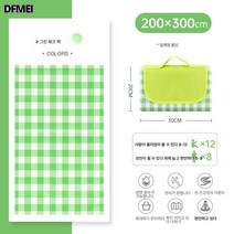 피크닉 매트 방습 매트 두꺼운 피크닉 천 아웃도어 휴대용 방수 야유회 텐트 매트 캠핑 매트, 옥스포드그린그리드(2M*3M)