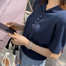 [마이더스비] 도이 여름 카라 반팔 니트