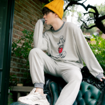 캐릭터 배색 라인 남자 트레이닝 세트