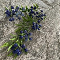 인조대나무 높은 지점 포크 대나무 잎 거품 베리 인공 플라스틱 꽃 홈 웨딩 배경 장식 꽃꽂이 재료