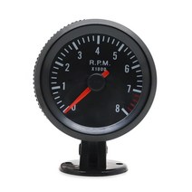 자동차 차량용 게이지 2"52mm 자동차 미터 RPM 게이지 1-8 실린더 용 파란색 led가있는 아날로그 검정, 한개옵션0