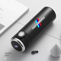 자동차 자동차부품 자동차수리 자동차소모품지능형 보온병 플라스크 여행 절연 스포츠 컵 BMW M 파워 퍼포, 03 Black, 한개옵션1