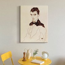 더 아트 컴퍼니 에곤쉴레 감성인테리어 명화그림 22종, 17. ES-드로잉 자화상