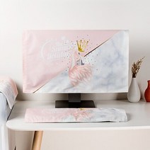 데스크탑 컴퓨터 먼지 커버 전체 세트 19 "/24"/27 "Monit 용 현대 LCD 모니터/키보드/호스, 12 12 3 piece suit_03 27 inch