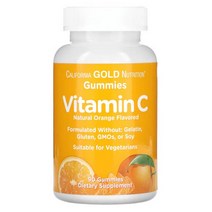 캘리포니아 골드 뉴트리션 골드C 비타민C 구미젤리 90개 천연오렌지향 비타민A 베타카로틴 비건