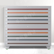 도면보관함 엔지니어링 서랍장 도면함 사무실 대형 종이 파일 2단셕션 정리함, 1.2mm, 0호 매트 블랙 2단섹션  캐비닛_열쇠형