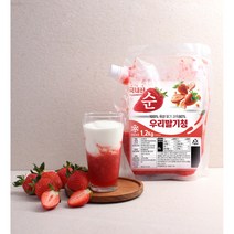 국내산 순 우리딸기청 대용량 딸기라떼 1.2kg, 1.2kg*2팩, 1개