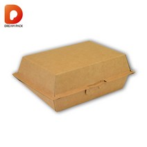 햄버거포장용기 종이도시락 크라프트무지 JCR-600 박스400개