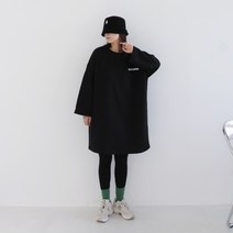 애플망고샵 기모 겨울 빅사이즈 오버핏 네온 롱박스 티셔츠