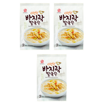 탱글탱글 쫄깃한 면발! 본고장 시원한 바지락칼국수, 427.6g, 3개