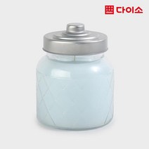 [다이소]컬러 유리병 캔들 코튼향 520g -1037712, 1개