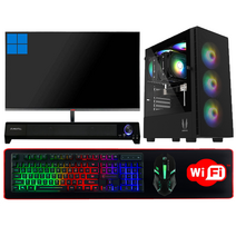 PC온스튜디오 게이밍 컴퓨터 풀세트 모니터포함 조립PC 롤 피파 오버워치2 발로란트 서든 로스트아크 배그 아이온 게임용 데스크탑, 01. 기본형, 풀세트 - FG12