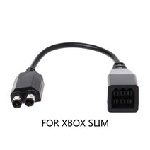 Xbox 360 플랫 ~ 슬림 어댑터 전원 공급 장치 컨버터 전송 케이블 전원, 검은색