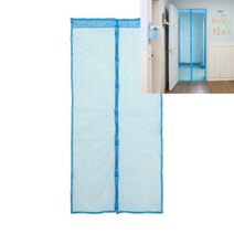 문 모기장 블루 90CM 아기침대모기장 출입구방충망