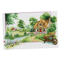 QDY 각인 된 십자수 장비 사계절 풍광 Handmade Needlecraft 11 조사, 여름