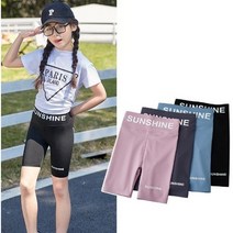 ﻿ 1+1 JUNIOR 밴딩 텍스터 슬림 5부 요가 팬츠 레깅스 여아아이 아동 키즈 주니어 초등학생 중학생 고학년 새학기옷 여름 옷