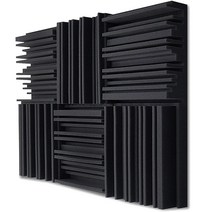 TroyStudio 흡음재 방음 시트 30x30x5cm 6장 난연성 흡음 보드 소음 대책 방음재 흡음 매트 흡음 시트 흡음 패널 방음 패널 음향재 벽 스튜디오 악기(블랙 6장입)