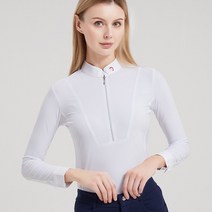 승마 속건 티셔츠 긴팔 탑 여성 셔츠 훈련 흰색 경쟁 의류, 6.화이트 16585A