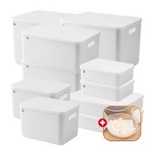 락앤락 선반정리 수납함 풀세트 10종+가쯔사은품 - 플라스틱리빙 사무실멀티박스 옷장보관법 서랍용품 양말바스켓추천, 1세트, 아이보리10종