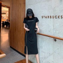 엘레스 여성티셔츠 여성반팔티 루즈핏 롱티셔츠 원피스 반팔 티셔츠